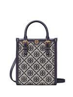 Tory Burch mini sac cabas T Monogram - Gris - thumbnail