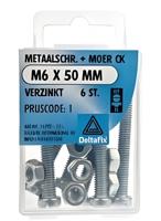 M.schroef moer ck m6x50mm 6st - Deltafix