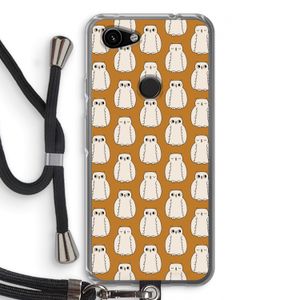 Uilen: Pixel 3a Transparant Hoesje met koord