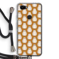 Uilen: Pixel 3a Transparant Hoesje met koord