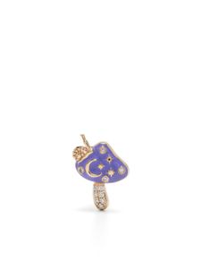 Sydney Evan puce d'oreille Celestial Mushroom en or 14ct pavé de diamants - Violet