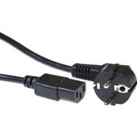 ACT Netsnoer CEE 7/7 male (haaks) - C13 zwart 7 m