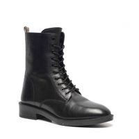 Scapino TwoDay leren veterboots zwart - thumbnail