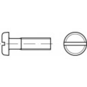 TOOLCRAFT TO-5445576 Platkopschroeven M4 6 mm Sleuf DIN 85 Messing 200 stuk(s)