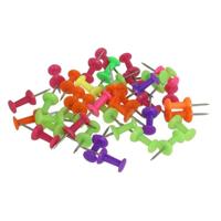 Gerimport Punaises/pushpins - 120x - fluor gekleurd - voor prikbord/memobord