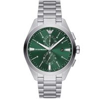 Emporio Armani AR11480 Horloge Claudio Chrono staal zilverkleurig-groen 43 mm - thumbnail