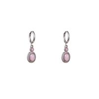 Day&Eve Creolen Double Stone Drop Rose Quartz