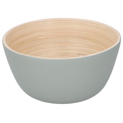 Bamboe snack schaaltje grijs 12 cm