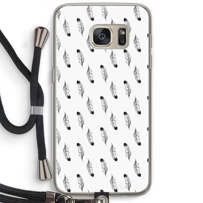 Pluimen: Samsung Galaxy S7 Transparant Hoesje met koord