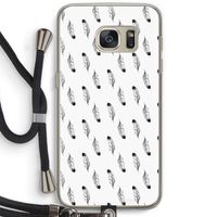 Pluimen: Samsung Galaxy S7 Transparant Hoesje met koord