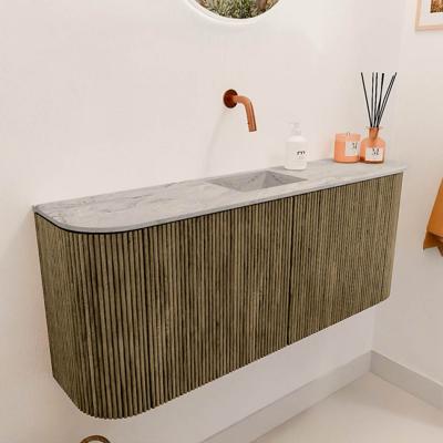 Toiletmeubel Mondiaz Joya Dlux | 103.2 cm | Meubelkleur Dusk | Faye wastafel Glace Wasbak Midden | Zonder kraangat(en)