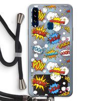Pow Smack: Samsung Galaxy A20s Transparant Hoesje met koord