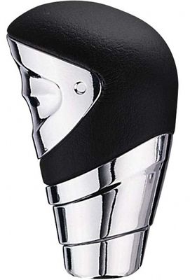 AutoStyle pookknop universeel M4 leer/chroom 9,5 cm zwart/zilver AutoStyle pookknop universeel M4 leer/chroom 9,5 cm zwart/zilver