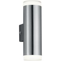 LED Tuinverlichting - Tuinlamp - Trion Arinat - Wand - 2-lichts - 4W - Warm Wit 3000K - Rond - Mat Nikkel - Aluminium