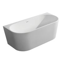 Saniclass Half vrijstaand ligbad - 170x75x58cm - overloop - half vrijstaand - wit 21.3695 Saniclass Half vrijstaand ligbad - 170x75x58cm - overloop - half vrijstaand - wit 21.3695