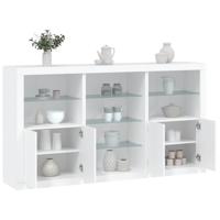 Dressoir met LED-verlichting 181,5x37x100 cm wit