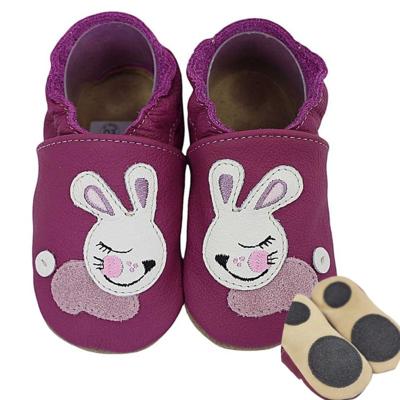 Hobea babyslofjes extra antislip Hase lila-20-21