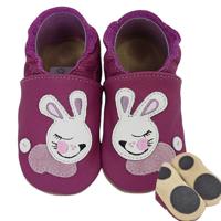 Hobea babyslofjes extra antislip Hase lila-20-21