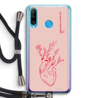 Blooming Heart: Huawei P30 Lite Transparant Hoesje met koord Blooming Heart: Huawei P30 Lite Transparant Hoesje met koord