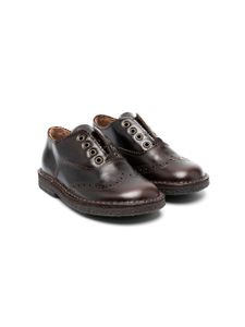 Pèpè derbies en cuir à détails d'œillets - Marron