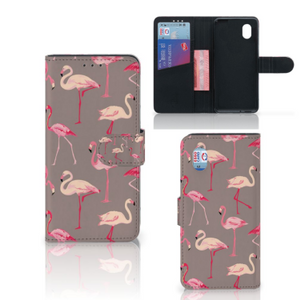 Alcatel 1B (2020) Telefoonhoesje met Pasjes Flamingo