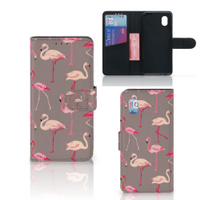 Alcatel 1B (2020) Telefoonhoesje met Pasjes Flamingo - thumbnail