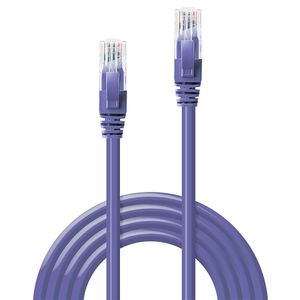 LINDY 48126 RJ45 Netwerkkabel, patchkabel CAT 6 U/UTP 7.50 m Violet Snagless 1 stuk(s)