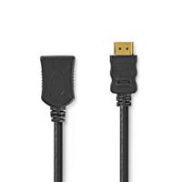 Nedis High Speed HDMI-Kabel met Ethernet | HDMI Connector | HDMI Female | 4K@30Hz | 10.2 Gbps | 3.00 m | Rond | PVC | Zwart | Label - CVGL34090BK30 - thumbnail