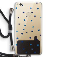 Blauwe stippen: Huawei Ascend P8 Lite (2017) Transparant Hoesje met koord