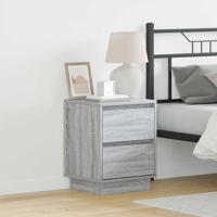 Nachtkastje met lade 2 pcs Grijs 39 x 34.5 x 50 cm Bewerkt hout