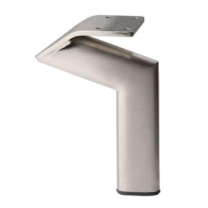 Stalen meubelpoot rvs look design 11,5 bij 2 cm en hoogte 16 cm