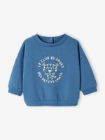 Basic sweater van molton baby's blauw - thumbnail