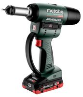 Metabo NMP 18 LTX BL M10 | Accu-Blindklinknagelpistool | 18 V | 2 x 4.0 Ah | Lader ASC 55 | Metabox 145 M - 601788800