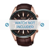 Horlogeband Seiko 8X22-0AG0 / SSE096J1 / L0CK013P9 Leder Bruin 22mm - thumbnail