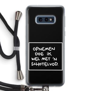 Schotelvod: Samsung Galaxy S10e Transparant Hoesje met koord