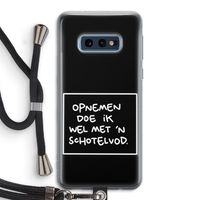 Schotelvod: Samsung Galaxy S10e Transparant Hoesje met koord