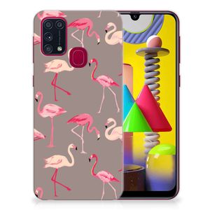 Samsung Galaxy M31 TPU Hoesje Flamingo