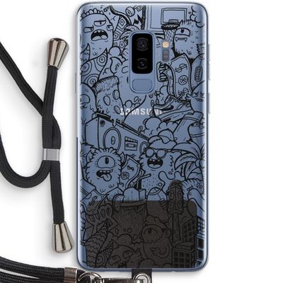 Vexx Black City : Samsung Galaxy S9 Plus Transparant Hoesje met koord