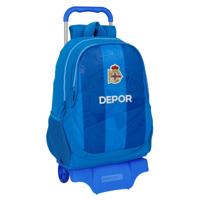 Schoolrugzak met Wielen R. C. Deportivo de La Coruña Blauw 32 x 44 x 16 cm