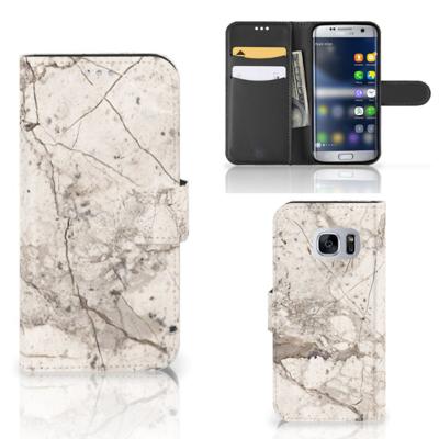 Samsung Galaxy S7 | Bookcase | Marmer Beige