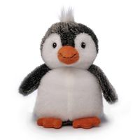 Inware pluche pinguin knuffeldier - grijs/wit - staand - 16 cm - Knuffel zeedieren - thumbnail