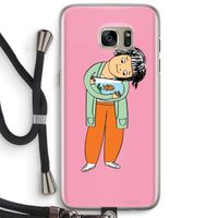 Visknuffel: Samsung Galaxy S7 Edge Transparant Hoesje met koord