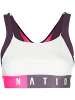 P.E Nation brassière de sport Motion à bande logo - Violet - thumbnail