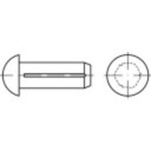 TOOLCRAFT 1066891 Halfronde kerfnagel (Ø x l) 6 mm x 12 mm RVS A2 100 stuk(s)