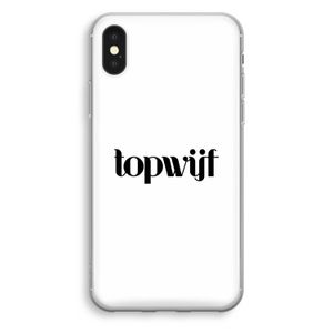 Topwijf Wit: iPhone X Transparant Hoesje