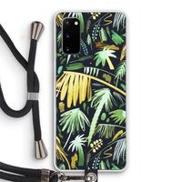 Tropical Palms Dark: Samsung Galaxy S20 Transparant Hoesje met koord