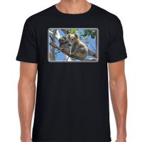 Dieren t-shirt met koalaberen foto zwart voor heren