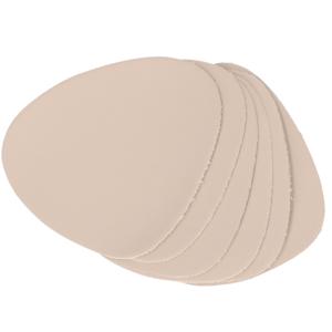 Zeller Glazenonderzetters - 6x stuks - Lederlook Creme - 10x12cm - Kunstleer - Tafel - Glazen