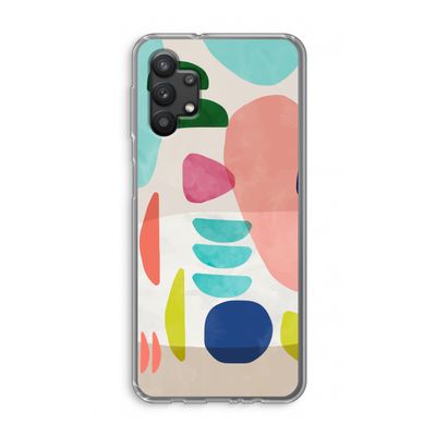 Bold Rounded Shapes: Samsung Galaxy A32 5G Transparant Hoesje