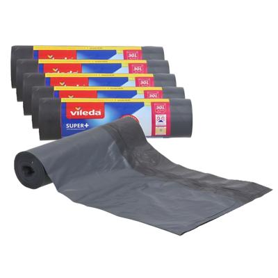 Vileda vuilniszakken / afvalzakken - extra sterk - 75x - 30 liter - grijs